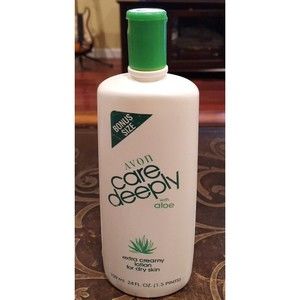 NOS Avon Care Deeply With Aloe Extra Creamy Lotion 24 Fl Oz Rare sealed 1991